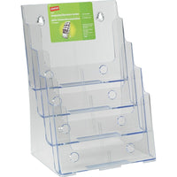 Staples - Présentoir à magazines à 4 étages-Dimensions : 12 5/8 haut. x 9 1/2 larg. x 8 prof. (po)
