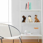 CTG Brands Rectangular Glossy Wall Tile, Black, Grey, 6 Pack-Polyvalent: utilisez-le comme pièce de décoration pour mettre en valeur votre passion pour les chiens ou combinez-le avec d'autres figurines pour créer une fête d'anniversaire sur le thème du chien, pour des expositions de chiens et d'autres événements