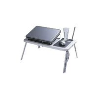 Mmnox – Table de refroidissement pliable pour ordinateur portatif 5188A, argenté/noir (AS-MX-5188A)-Fabrication en mélange polymère, argenté et noir