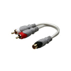 Electronic Master – Câble audio femelle RCA à mâle 2 RCA de 6 po, 1,6 x 5,5 x 7,9 po, gris-Câbles abordables de grande qualité permettant d’obtenir la meilleure qualité sonore que votre système peut fournir