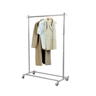 Futech A02S Support à vêtements sur roulettes, 32 "l x 43" -68 "H, tige chromée / base argentée, métal-Hauteur ajustable de 43 "à 68"