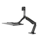 Poste de station de travail de bureau de 22 - 35 po avec port USB de North Bayou - - FC40, Noir-Poste de travail de bureau assis-debout