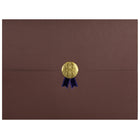 St. James - Porte-certificats/porte-documents - Sceau d'or avec ruban bleu - brun - paquet de 5-Ajoutez une touche d'élégance, de cérémonie et de sincérité à l'attribution de reconnaissance