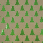 JAM Paper -  Emballage cadeau – Papier d'emballage kraft de Noël – 50 m² au total – Arbres verts sur papier kraft marron – 2 rouleaux/paquet-La superficie parfaite pour emballer rapidement et facilement vos cadeaux