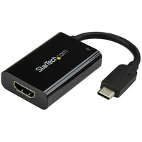 StarTech® – Adaptateur vidéo USB-C vers HDMI avec USB Power Delivery, 4K 60 Hz (CDP2HDUCP)-Chargez votre ordinateur portable et diffusez de la vidéo HDMI en utilisant le même port USB-C, grâce à l'USB Power Delivery