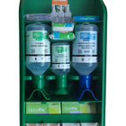 Plum – Poste de lavage oculaire pour deux bouteilles avec fixation murale-Poste double pour bouteilles de lavage oculaire