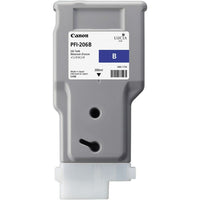 Canon – Réservoir d'encre bleue PFI-206 (300 ml) pour IPF 6400 / 6450-Bleu
