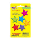 Trend Enterprises - Paquet de décorations miniatures variées, 3 po, étoiles Gumdrop, 36/paquet (T-10843)-Groupe d’âge et niveau : Jeunes de 3 à 12 ans, de la prématernelle à la 6e année