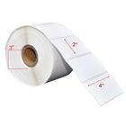 Premium Tape - 4 x 2 po (102 mm x 51 mm) Étiquettes Thermiques Directes - Noyau de 3 po (76 mm) - Paquet de 4-Blanc
