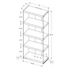 Monarch Specialties - 3289 60 po H Etagere - Blanc Lustre Avec Verre Trempe-Cette étagère est dotée des accents de chrome pour plus d'élégance dans votre salon, salle familiale, chambre ou bureau