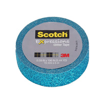 Scotch – Ruban à paillettes Expressions, 15 mm x 5 m, bleu-Idéal pour les emballages cadeaux ou pour ajouter une touche de couleur à vos projets de bricolage