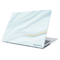 Étui de protection SwitchEasy Artist pour MacBook Air 13,6" (M2 2022 / M3 2024) - Marbre/Blanc nuageux-La conception artistique en marbre assure à votre MacBook un look élégant et sûr