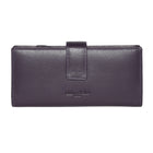 Club Rochelier - Pochette Femme avec Rabat Portefeuille - Prune-Prune - Cuir