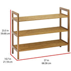 Oceanstar – Support à chaussures à 3 niveaux, bambou, naturel (3SR1651)-Bambou/naturel