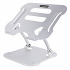 StarTech - Support de bureau pour ordinateur portable à hauteur réglable-La construction entièrement en aluminium ventilé améliore la circulation de l'air sous votre ordinateur portable/ultrabook/chromebook