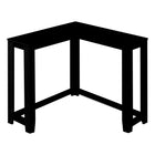 Monarch Specialties - 3657 Table D'Appoint Console De Coin 36 po L - Noir-Table d'entree avec un design d'angle unique dans une finition noire.