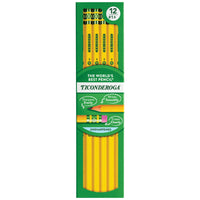 Ticonderoga - Crayons de bois - #1 B extra tendre - jaune - paquet de 12-Crayon en bois non affûté