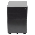 Flash Furniture Classeur à verrouillage Mobile à 3 tiroirs avec tiroir suspendu-Noir (HZCHPL01BK)-Classeur noir moderne à 3 tiroirs - Design mobile ergonomique