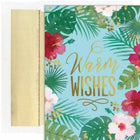 JAM Paper - Ensemble de cartes de Noël et enveloppes assorties - 7 6/7 po x 5 5/8 po - Palm Wishes, paquet de 18-Conception de souhaits de paume