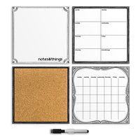 WallPops!MD – Trousse d’organisation à effacement à sec de 4 pièces, Noir et blanc-Trousse d’organisation - concept Noir et blanc