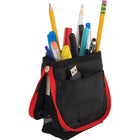 Five Star - Pochette à crayons Stand ‘N Store - 8 po L x 2 po P x x 4-1/2 po l - noir/rouge-Dimensions: 8 po L x 2 po P x 4-1/2 po l