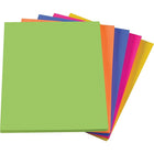 Staples Brights- Papier de copie couleur néon, lettre, 8 1/2 po x 11 po, couleurs variées, rame-24 lb