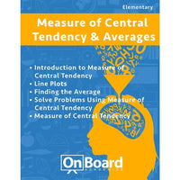 Livre numérique : Measure of Central Tendency & Averages for Elementary Students (format PDF), 6 sujets, 4e à 6e année-1