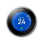 Google – Thermostat Nest Learning, 3e génération (T3007EF)-Le thermostat Nest se met automatiquement en mode "Auto-absence" pour vous aider à économiser de l'énergie suivant vottre départ, pour vous empêcher de chauffer ou de refroidir une maison vide