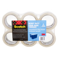 3M - Ruban d'expédition Scotch Heavy Duty, 1,88 po x 54,6 vg, paq./6 (3850-6-ESF)-Le ruban d'expédition Scotch® Heavy Duty offre une protection supplémentaire à vos boîtes et colis. Incolore. Résiste aux déchirements.