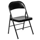 Flash Furniture - Chaise pliante en métal de série Hercules, noir, paq./4 (4BDF002BK)-Capacité de poids de 225 lb