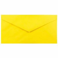 JAM Paper - Enveloppes colourées Monarch - 3,875 x 7,5 - Jaune recyclé - Paquet de 50-Couleur jaune