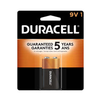 Pile alcaline Duracell Coppertop 9V-BATTERIES LONGUE DURÉE CONÇUES POUR ÊTRE FIABLES : Les piles alcalines Duracell Coppertop offrent une puissance et une performance durables sur lesquelles vous pouvez compter pour vos appareils électroniques à la maison ou en déplacement