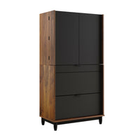 Sauder - 430053 La Collection Harvey Park Armoire d'ordinateur - Finition Grand Walnut-Armoire d'ordinateur