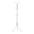 Monarch Specialties - 2164 Patere - Metal Blanc-Mettez une touche classique sur un porte-manteau pratique avec un anneau inferieur porte-parapluie, dote de 6 crochets pour accrocher votre manteau, bonnet, echarpe, pull