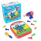 Educational Insights - Conception et perceuse® ABC & 123s-Développez votre motricité fine ! sélectionnez et placez un boulon sur la planche, positionnez la perceuse de jouet et mettez-vous sous tension ! Ou placez et tordez le mini tournevis pour serrer et desserrer les boulons colorés. Quoi qu'il en soit, les enfants développent la motricité fine dont ils ont besoin pour attacher leurs chaussures et tenir un crayon