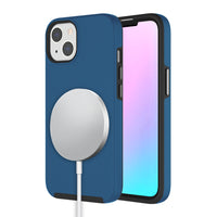 AXS - PROTech coque anti-choc avec bordures surelevees et une durabilite militaire MagSafe pour Apple iPhone13,BleuCobalt-Resistant aux chocs
