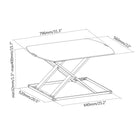 Uplite – Poste de travail pour bureau debout, à hauteur réglable, largeur de 32 po, noir (UPWS40A)-La surface supérieure mesure 31,25 po x 22 po avec suffisamment d'espace pour moniteurs multiples, portatif et clavier pleine grandeur