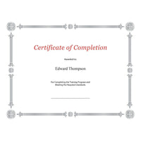 Certificats Elite Julian, papier doublé argent-1