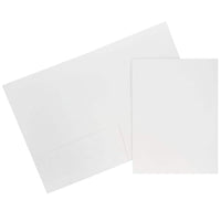 JAM PaperMD – Chemise fini lin à deux pochettes, blanc, paquet de 12-Taille : 4,25 x 9,13 po