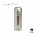 Umbra PENGUIN - Pompe à savon liquide 355ml, Nickel, Paquet de 3-Couleur du distributeur de savon/desinfectant : nickel