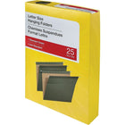 Dossiers suspendus standard verts Staples, format lettre, paquet de 25-Format lettre