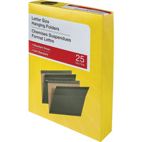 Dossiers suspendus standard verts Staples, format lettre, paquet de 25-Format lettre