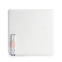 Tableau effaçable à sec Poppin, 12 "x 12", Blanc-Tableau magnétique effaçable à sec en acier enduit