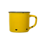 CTG Brands – Ensemble de tasses en céramique d'allure émail, jaune, paq./4-Volume : capacité de 15,2 oz (450 ml)