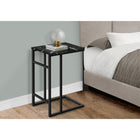 Monarch Specialties - 2174 Table D'Appoint - 24 po H/Marbre Noir/Metal Noir-Assemblage requis: des instructions illustrees et tout le materiel sont fournis pour plus de commodite (des outils supplementaires peuvent être necessaires)