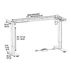 AnthroDesk – Support de bureau debout électrique, argent (SMP-1000S)-Supporte jusqu'à 220 lb (100 kg) de poids