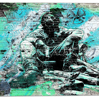 Designart – Art de rue sur toile, comportement vert risqué (PT3633-1-30-30)-Impression
