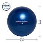Bouncyband Balle d'équilibre, 65cm, Bleu-Construit la force de base et une posture de guérison