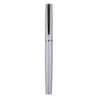 Gry Mattr − Stylo gel corps bleu/gris − accents de chrome noir − 0,7 mm-Stylo Gel
