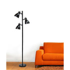 Simple Designs – Lampe de sol à incandescence, noir (LF2007-BLK)-Les abat-jour pivotent pour changer l’orientation de l’éclairage